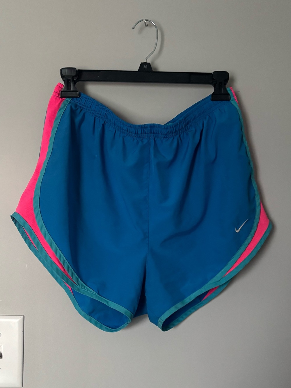 Nike Women’s Teal Blue and Hot Pink Running Shorts